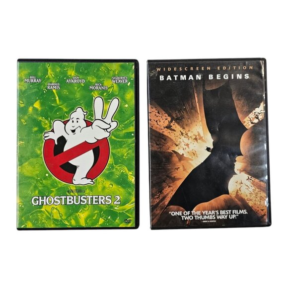 Ghostbusters 2 Bill Murray Batman Begins Christian Bale Widescreen DVD Movie Lot - Picture 1 of 12